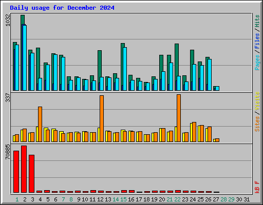 Daily usage for December 2024