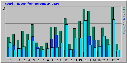 Hourly usage for September 2024