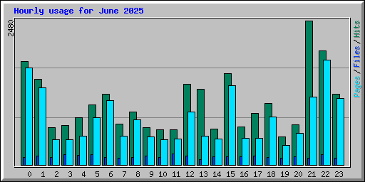 Hourly usage for June 2025