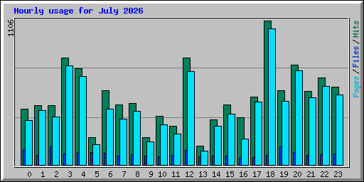 Hourly usage for July 2026