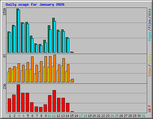 Daily usage for January 2026
