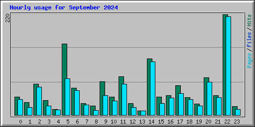 Hourly usage for September 2024