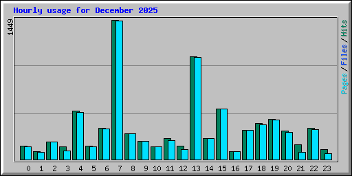 Hourly usage for December 2025