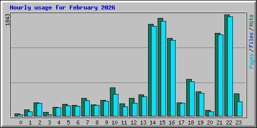 Hourly usage for February 2026